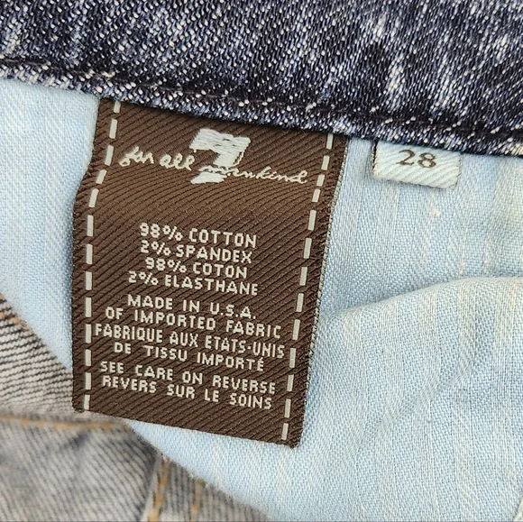 7 For All Mankind A Pocket Low Rise Boot Cut Denim Jeans 28 Long - Picture 12 of 12